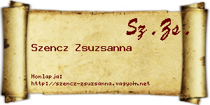 Szencz Zsuzsanna névjegykártya